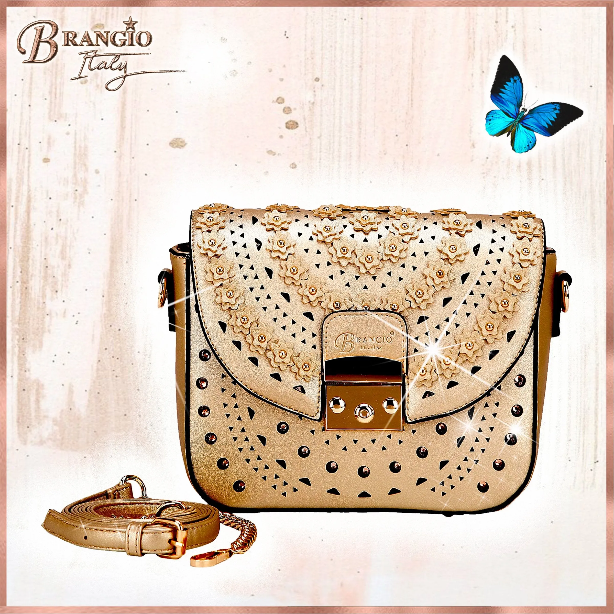 Rosè Celestial Star  Crystal Designer Crossbody Bag [JBS9738]