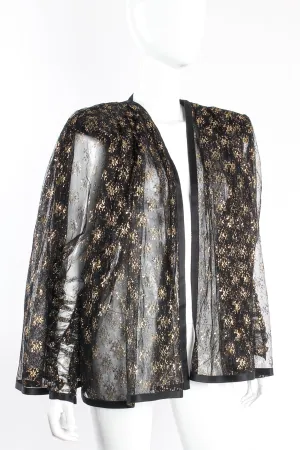 Sheer Lace Capelet Jacket