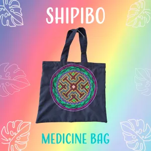 Shipibo Embroidered Sacred Tote Bag - Shaman's Vision