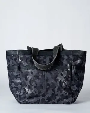 small salcombe tote - black and grey camo