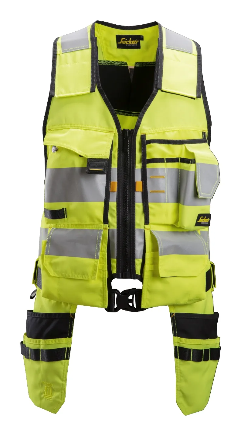 Snickers AllroundWork High-Vis Yellow Tool Vest 4230, Class 1  (Hultafors)
