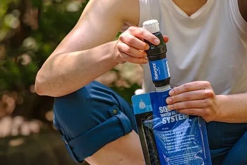 SP129 Squeeze Water Filtration System w/ Two 32Oz Squeeze Pouches