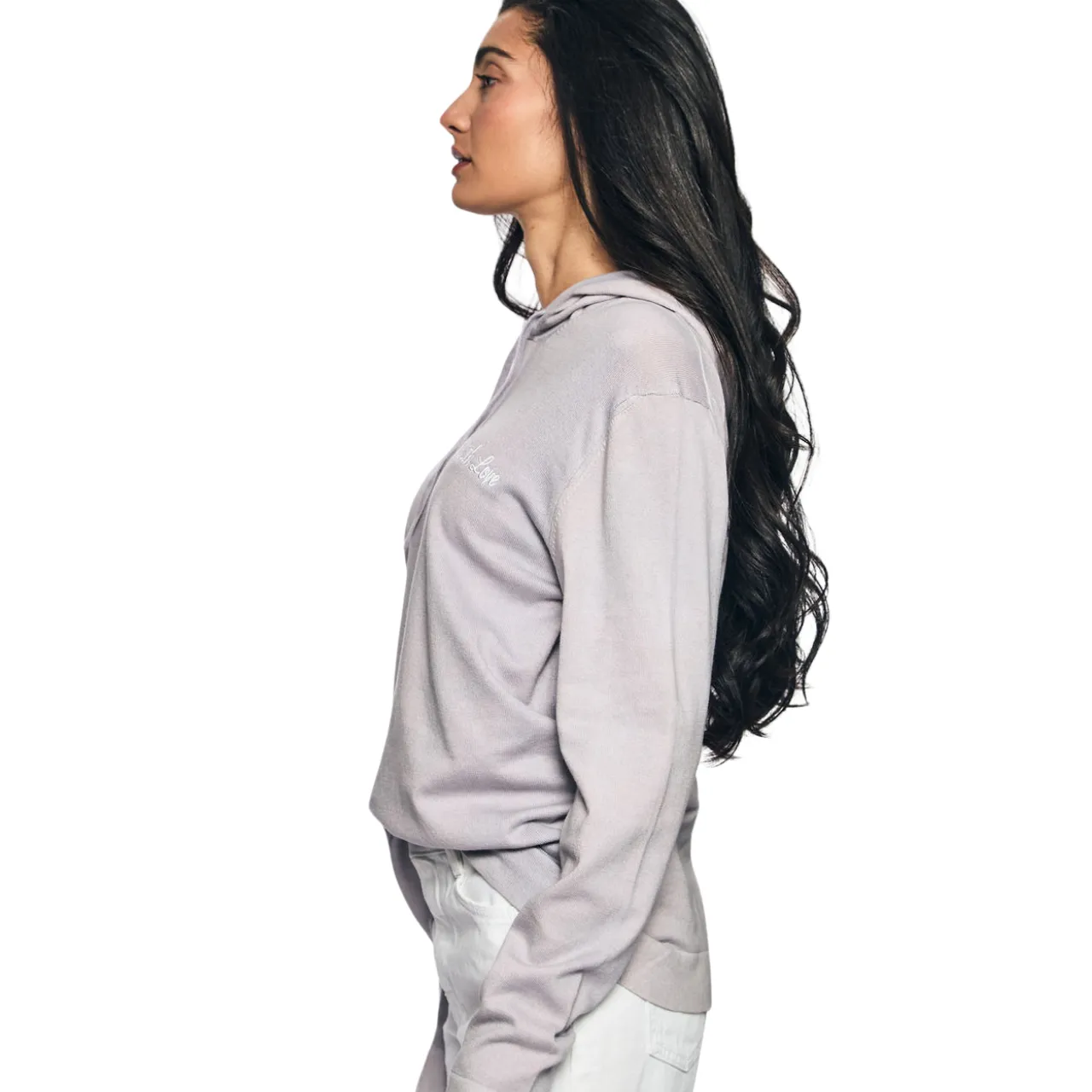 Speak with Love Cotton Cashmere Hoodie - Lavender