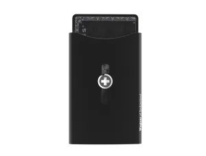 SWISS WALLET ORIGINAL, Cardholder with Money clip, blackx