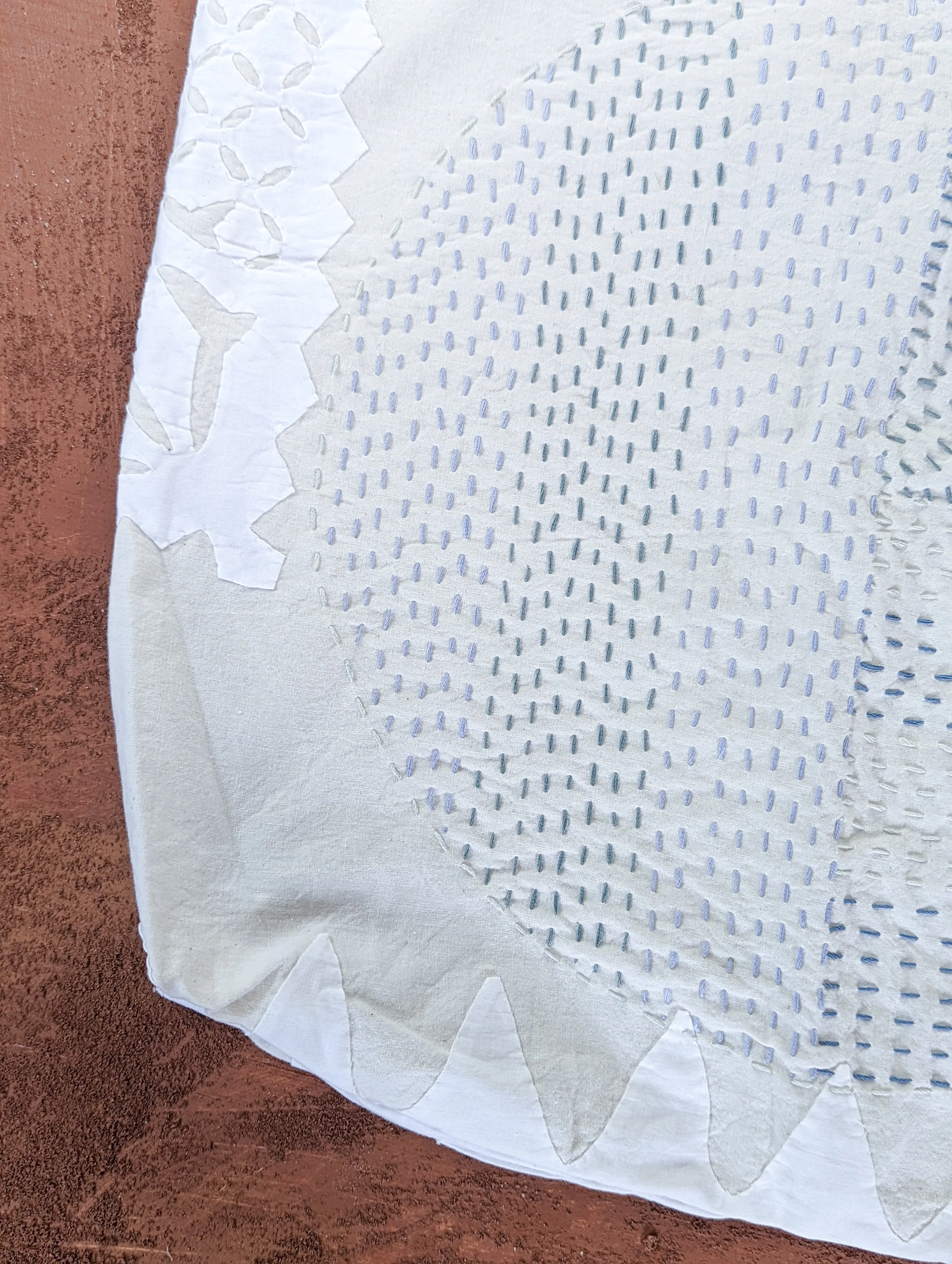 The Hand Embroidered  Dawn Tote - BLUES