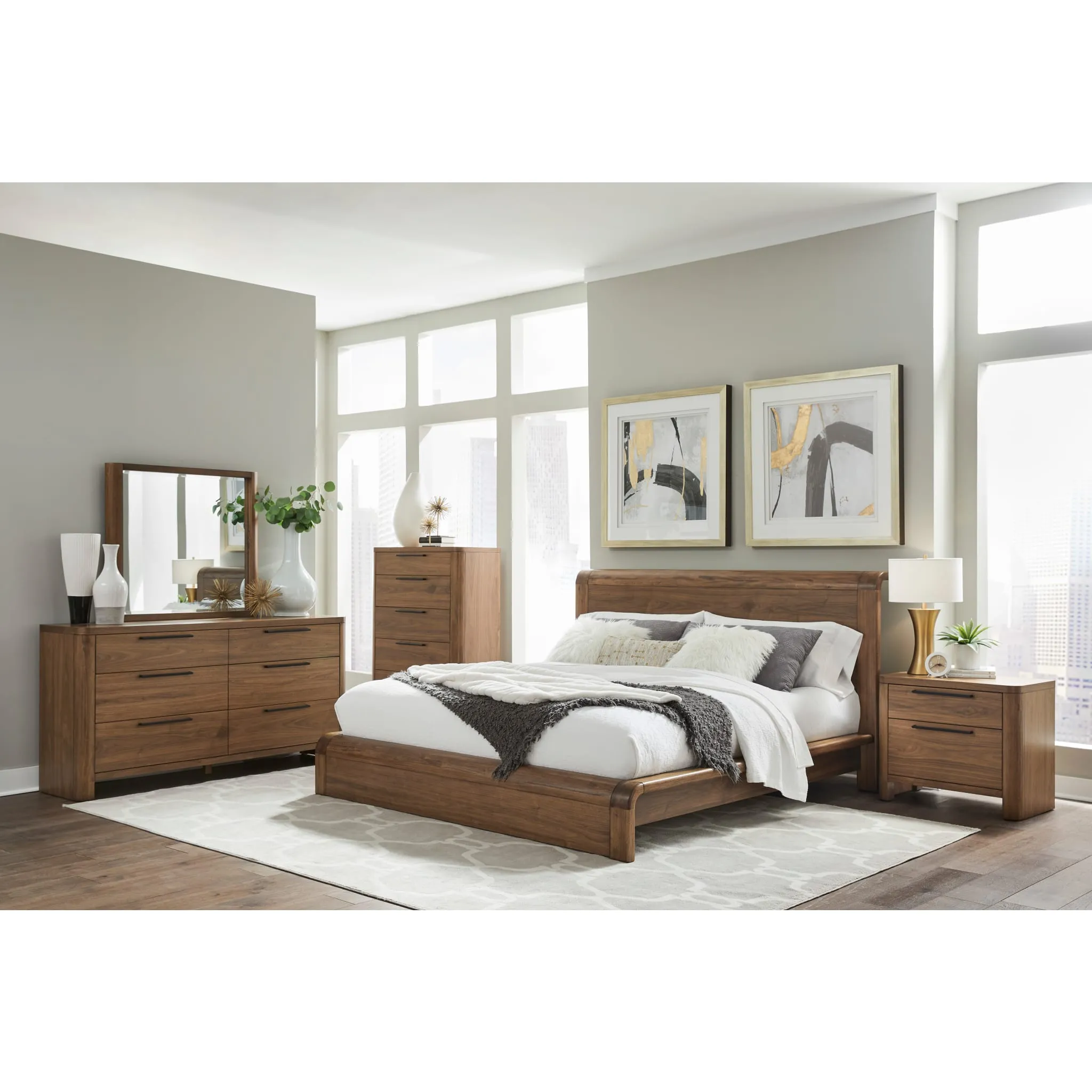 Totes Two Drawer Nightstand in English Walnut