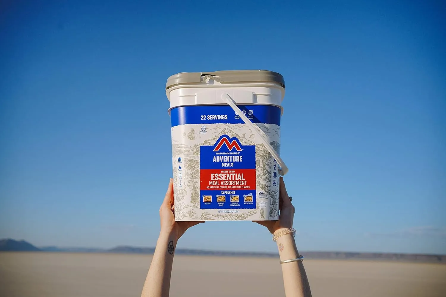 Ultimate Mountain House Essential Bucket: Gluten-Free Freeze-Dried Meals for Outdoor Adventures