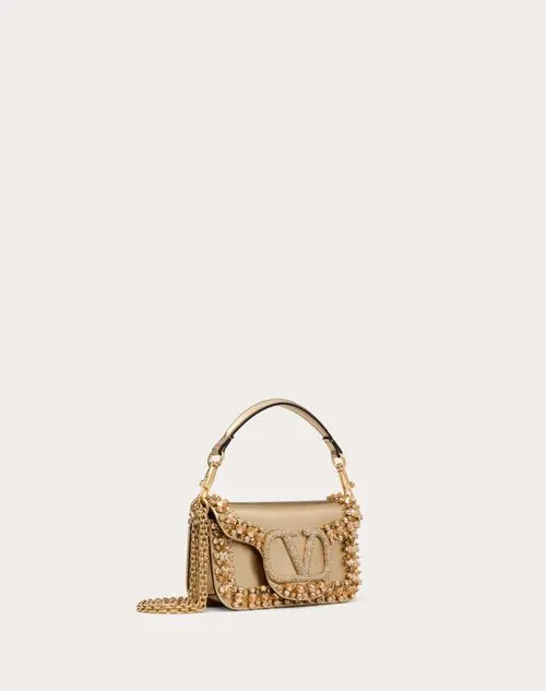 Valentino Garavani Locò Small Embroidered Shoulder Bag