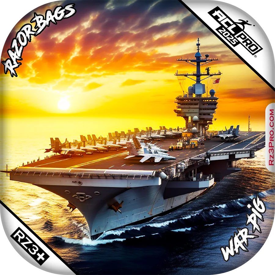 War Pig | Hero Aircraft Carrier | ACL PRO Razor Cornhole Bags