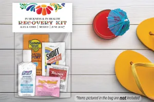 Wedding Hangover Recovery Kit Bag & Topper - Vibrant Mexican Pattern