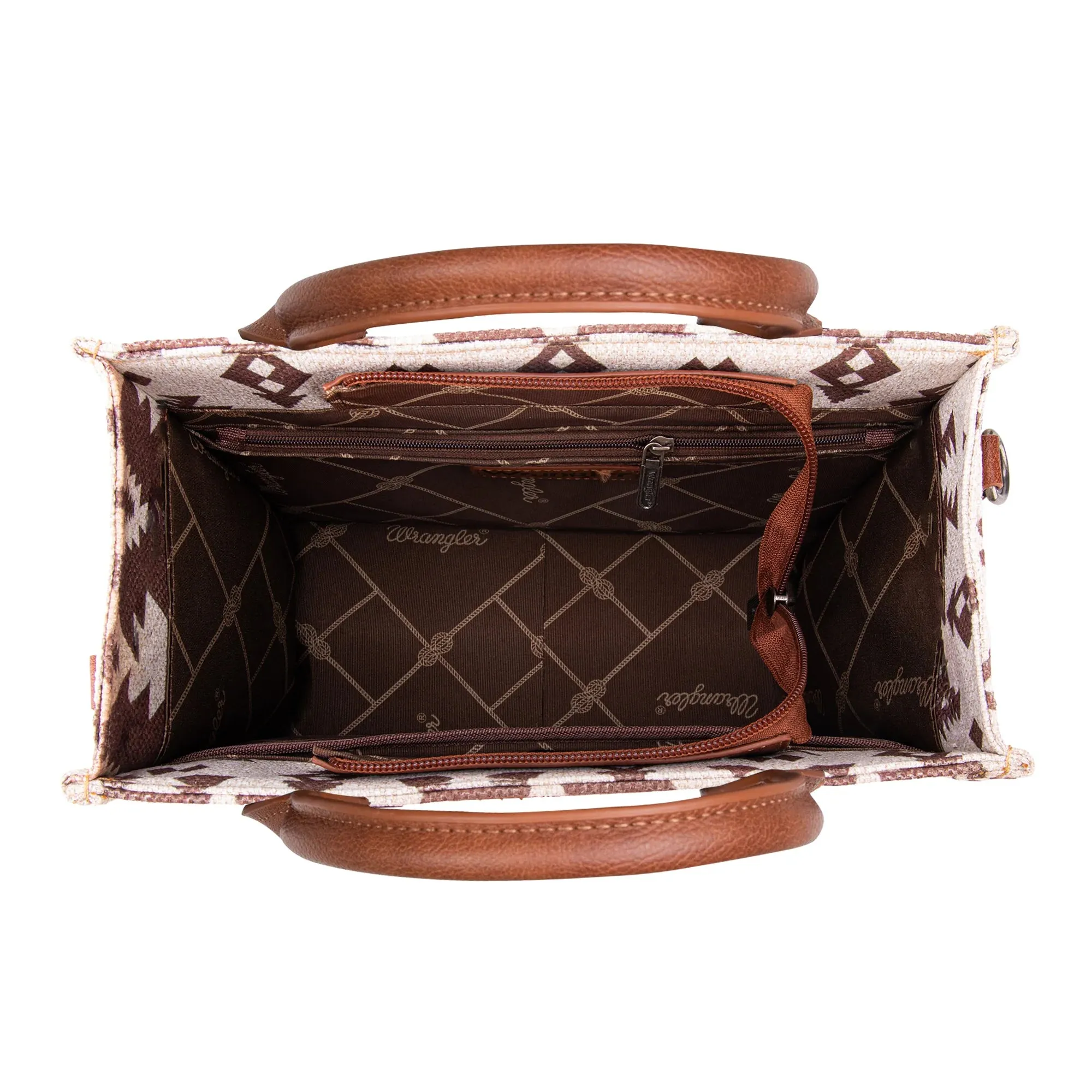 Wrangler SW Print Small Canvas Tote - Coffee