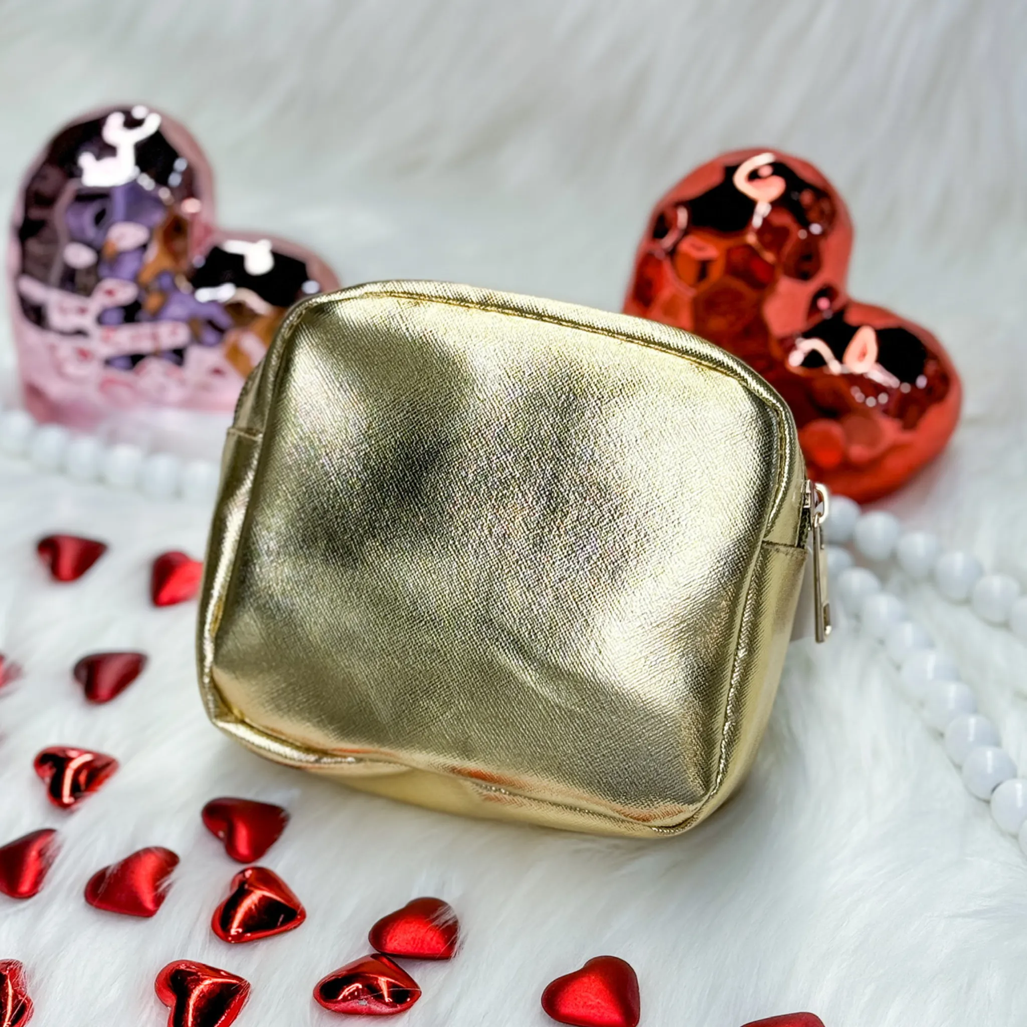 XOXO Gold Chenille Patch Bag