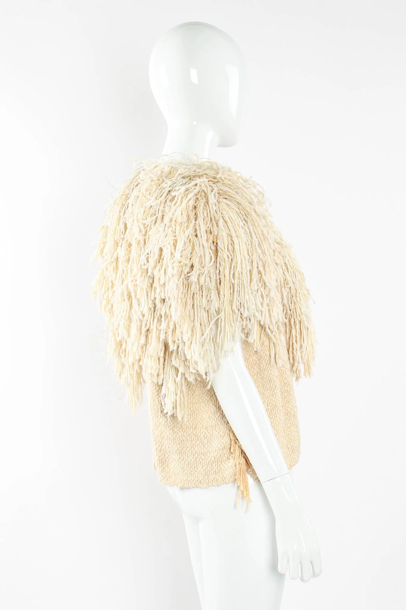 Yarn Fringe Blanket Vest
