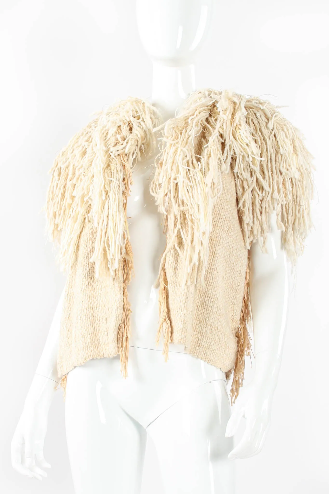 Yarn Fringe Blanket Vest