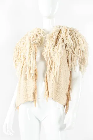 Yarn Fringe Blanket Vest