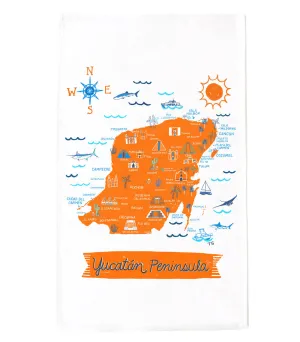 Yucatan Peninsula Tea Towel