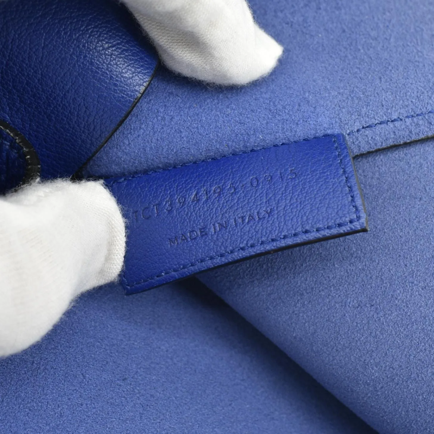 YVES SAINT LAURENT Shopping Leather Tote Bag Blue